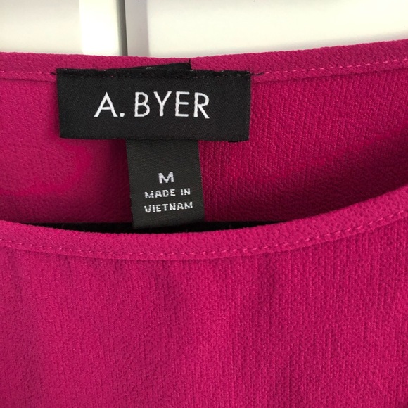 A. Byer Purplish Pink Cold Shoulder Top - Picture 5 of 5